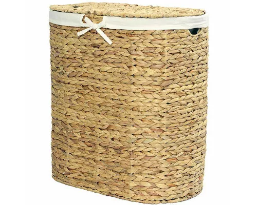 Заказать Корзина для белья WasserKRAFT Dill WB-610-L с крышкой Cветло-коричневая в магазине сантехники Santeh-Crystal.ru