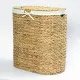 Заказать Корзина для белья WasserKRAFT Dill WB-610-L с крышкой Cветло-коричневая в магазине сантехники Santeh-Crystal.ru