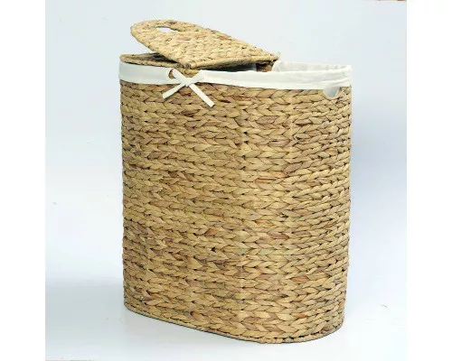Заказать Корзина для белья WasserKRAFT Dill WB-610-L с крышкой Cветло-коричневая в магазине сантехники Santeh-Crystal.ru