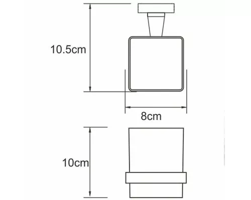 Приобрести Стакан для зубных щеток WasserKRAFT Dill K-3928 Хром в магазине сантехники Santeh-Crystal.ru