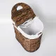 Купить Корзина для белья WasserKRAFT Dill WB-611-L с крышкой Темно-коричневая в магазине сантехники Santeh-Crystal.ru