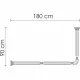 Купить Карниз для ванны WasserKRAFT Elbe 180x90 SC-729018 Черный в магазине сантехники Santeh-Crystal.ru