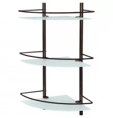 Стеклянная полка WasserKRAFT Isar K-3633 угловая Темная бронза