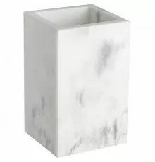 Стакан для зубных щеток WasserKRAFT Kammel K-9128 Белый мрамор