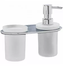 Дозатор для жидкого мыла WasserKRAFT Kammel K-8389 со стаканом для зубных щеток Хром