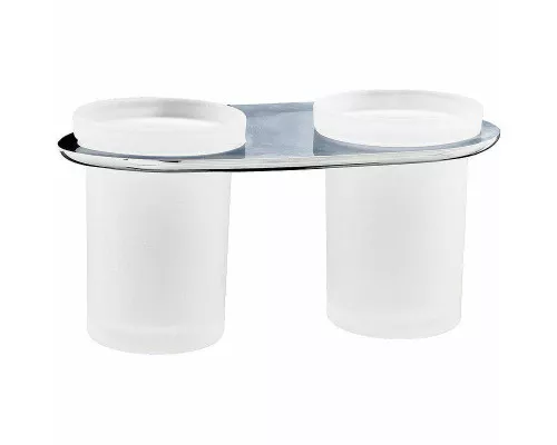 Купить Стакан для зубных щеток WasserKRAFT Kammel K-8328D двойной Хром в магазине сантехники Santeh-Crystal.ru
