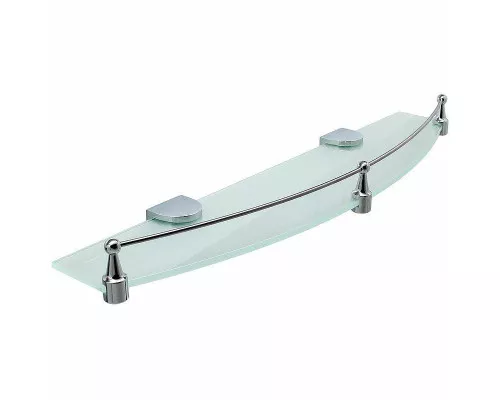 Купить Стеклянная полка WasserKRAFT Kammel K-8344 Хром в магазине сантехники Santeh-Crystal.ru