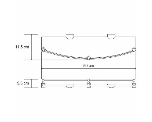 Купить Стеклянная полка WasserKRAFT Kammel K-8344 Хром в магазине сантехники Santeh-Crystal.ru