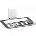 Мыльница WasserKRAFT Leine K-5069W Хром Белая