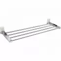 Полка для полотенец WasserKRAFT Leine K-5011W Хром Белая