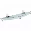 Стеклянная полка WasserKRAFT Leine K-5044W Хром Белая