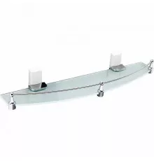 Стеклянная полка WasserKRAFT Leine K-5044W Хром Белая
