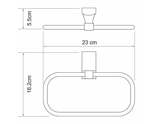 Заказать Кольцо для полотенец WasserKRAFT Leine K-5060W Хром Белое в магазине сантехники Santeh-Crystal.ru