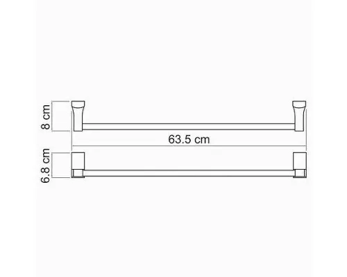Купить Полотенцедержатель WasserKRAFT Leine K-5030 Хром в магазине сантехники Santeh-Crystal.ru