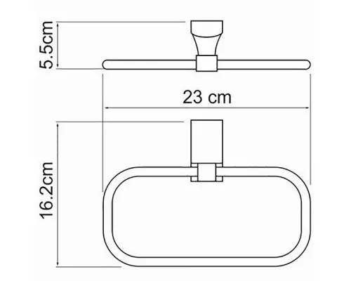 Купить Кольцо для полотенец WasserKRAFT Leine K-5060 Хром в магазине сантехники Santeh-Crystal.ru