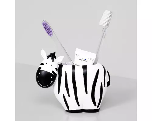 Купить Стакан для зубных щеток WasserKRAFT Lippe K-8128A Белый  Черный матовый в магазине сантехники Santeh-Crystal.ru