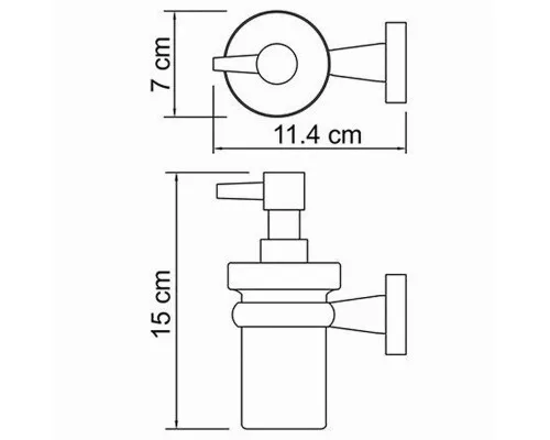 Купить Дозатор для жидкого мыла WasserKRAFT Lippe K-6599 Хром в магазине сантехники Santeh-Crystal.ru