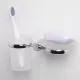 Купить Стакан для зубных щеток с мыльницей WasserKRAFT Lippe K-6526 Хром в магазине сантехники Santeh-Crystal.ru