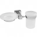 Стакан для зубных щеток с мыльницей WasserKRAFT Lippe K-6526 Хром