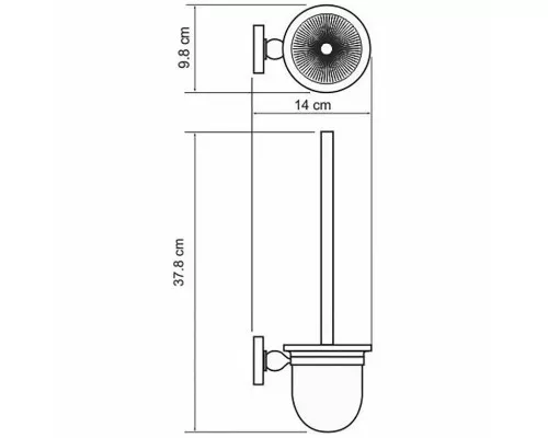 Заказать Ершик для унитаза WasserKRAFT Nau K-7727 Хром в магазине сантехники Santeh-Crystal.ru
