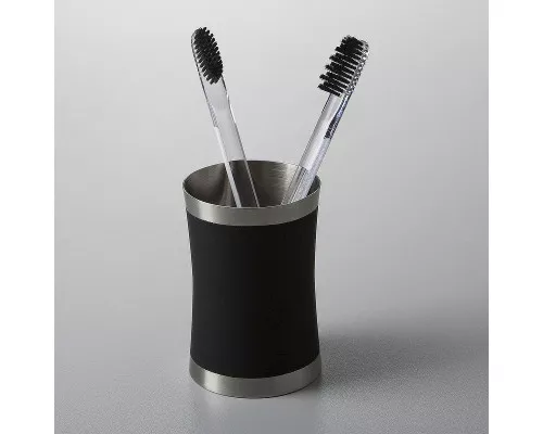 Заказать Стакан для зубных щеток WasserKRAFT Wern K-7528 Нержавеющая сталь Черный матовый в магазине сантехники Santeh-Crystal.ru