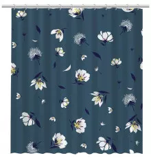 Шторка для ванны Fixsen Design Crosus FX-2513 180х200 Синий с цветами