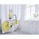 Приобрести Шторка для ванны Fixsen Design Cat FX-2515 180х200 Белая Желтая в магазине сантехники Santeh-Crystal.ru