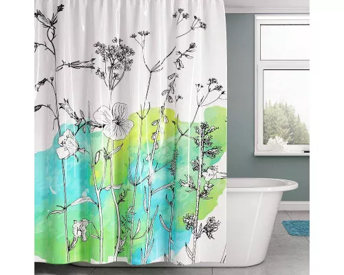 Купить Штора для ванны WasserKRAFT Dill 180х200 SC-39101 Полевые цветы в магазине сантехники Santeh-Crystal.ru