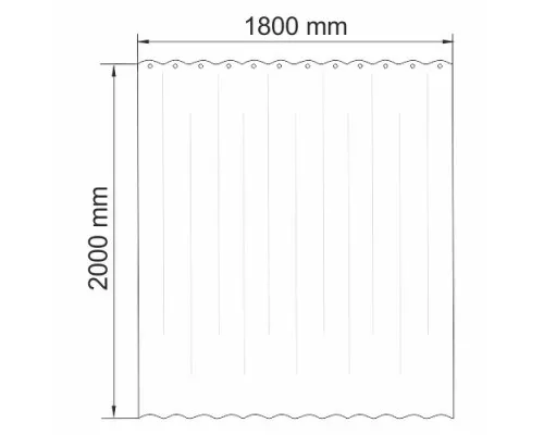 Заказать Штора для ванны WasserKRAFT Eidar 180х200 SC-33301 Круги в магазине сантехники Santeh-Crystal.ru