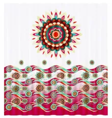 Штора для ванны WasserKRAFT Isen 180х200 SC-40101 Цветы