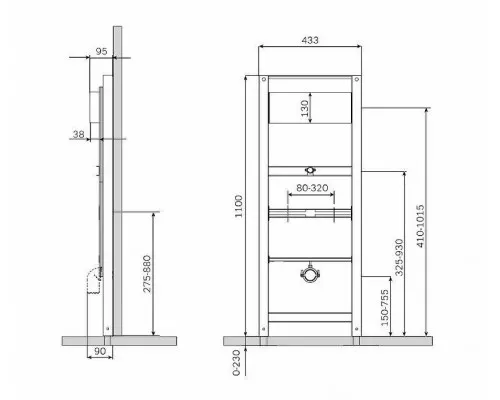 Заказать Инсталляция AM.PM I022701 для писсуара без смывного устройства в магазине сантехники Santeh-Crystal.ru