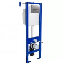 Инсталляция Berges Atom Line 410 040344 для унитаза с клавишей смыва Хром матовый