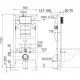 Купить Инсталляция Ceramica Nova Envision CN1002CH для унитаза с клавишей смыва Хром в магазине сантехники Santeh-Crystal.ru