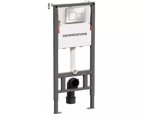 Инсталляция Ceramicanova Balance CN121002CH для унитаза с клавишей смыва Хром глянцевый