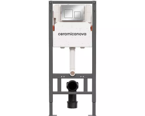 Инсталляция Ceramicanova Balance CN121002CH для унитаза с клавишей смыва Хром глянцевый
