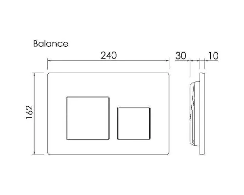 Инсталляция Ceramicanova Balance CN121002CH для унитаза с клавишей смыва Хром глянцевый