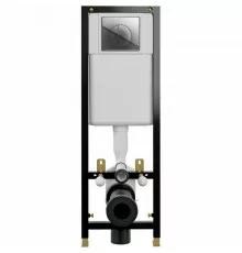 Инсталляция Cersanit Black 35 S-IN-BLACK-Cg-w для унитаза с клавишей смыва Хром