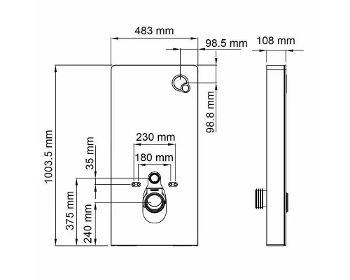 Приобрести Инсталляция WasserKRAFT Naab 86TLT.040.PE.BL для унитаза Черная в магазине сантехники Santeh-Crystal.ru