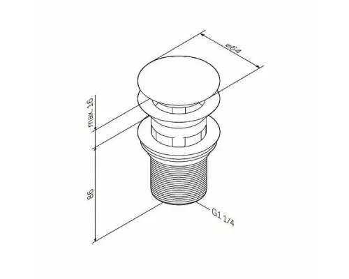 Купить Донный клапан AM.PM F070M100 Click-Clack Хром в магазине сантехники Santeh-Crystal.ru