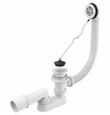 Слив-перелив Alcaplast A502 с пробкой на цепочке Белый
