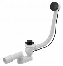 Слив-перелив Alcaplast A55BLACK полуавтомат Белый Черный матовый