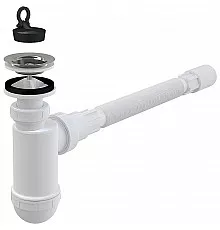Сифон для раковины Alcaplast AG2105123710 (A41+A71) Хром