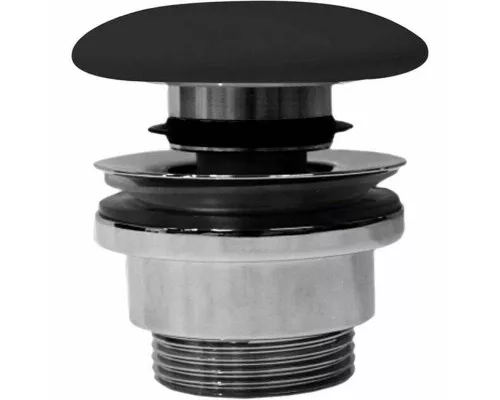 Заказать Донный клапан GSI PVC26 Click-Clack Черный матовый в магазине сантехники Santeh-Crystal.ru