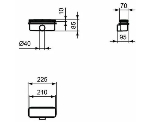 Заказать Сифон для душевого поддона Ideal Standard Ultraflat New T4493V3 Черный шелк в магазине сантехники Santeh-Crystal.ru