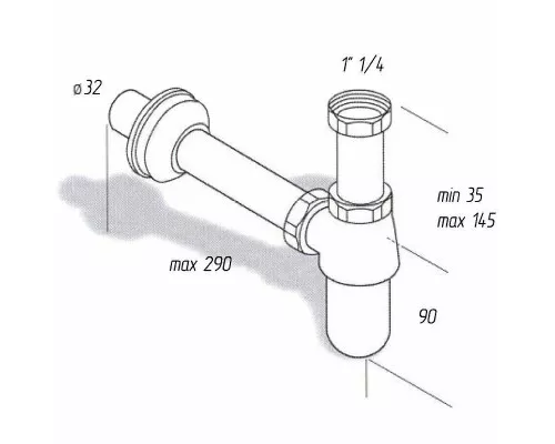Купить Сифон для раковины Migliore Ricambi 17940 Медь в магазине сантехники Santeh-Crystal.ru