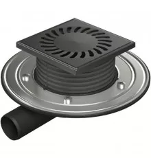 Душевой трап Paini 381AC с решеткой Черный матовый