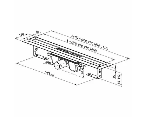 Купить Душевой лоток Ravak 10° OZ 75 X01623 с решеткой Хром в магазине сантехники Santeh-Crystal.ru