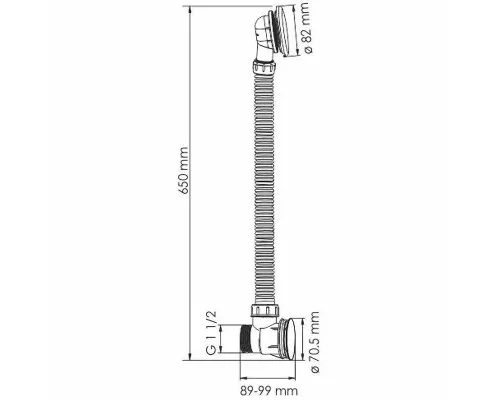 Купить Слив-перелив WasserKRAFT Glan A204 click-clack Черный глянец в магазине сантехники Santeh-Crystal.ru