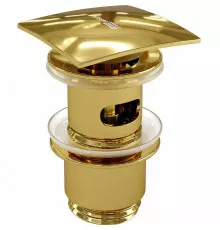 Донный клапан WasserKRAFT Sauer A168 click-clack Золото
