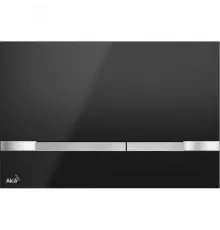 Клавиша смыва Alcaplast Flat Color STRIPE-BLACK Черная